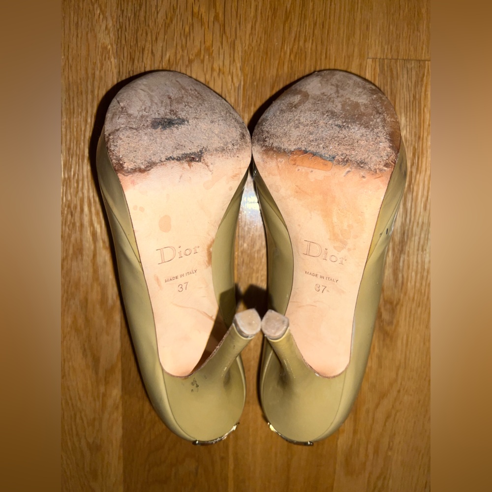 Dior Peep Toes Patent Leather Heels - Size: 37 - Picture 4 of 5